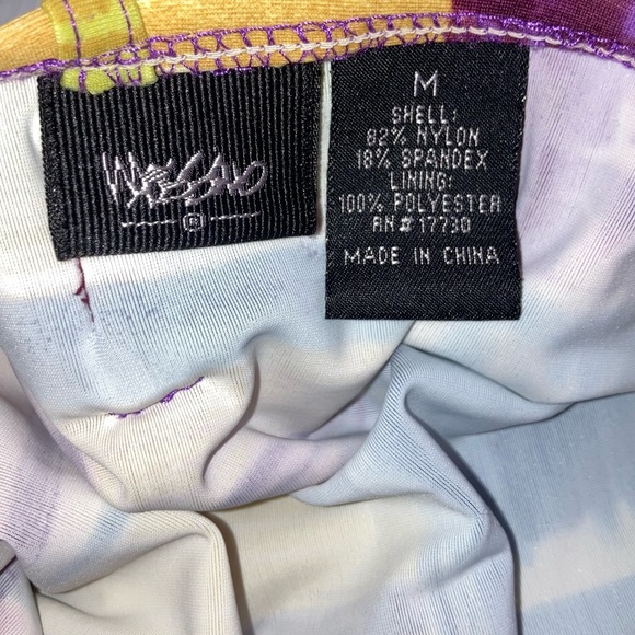 NEW MOSSIMO Womens Boho Multicolored with Burgundy Belt  Bikini bottom NWOT M - Picture 3 of 7